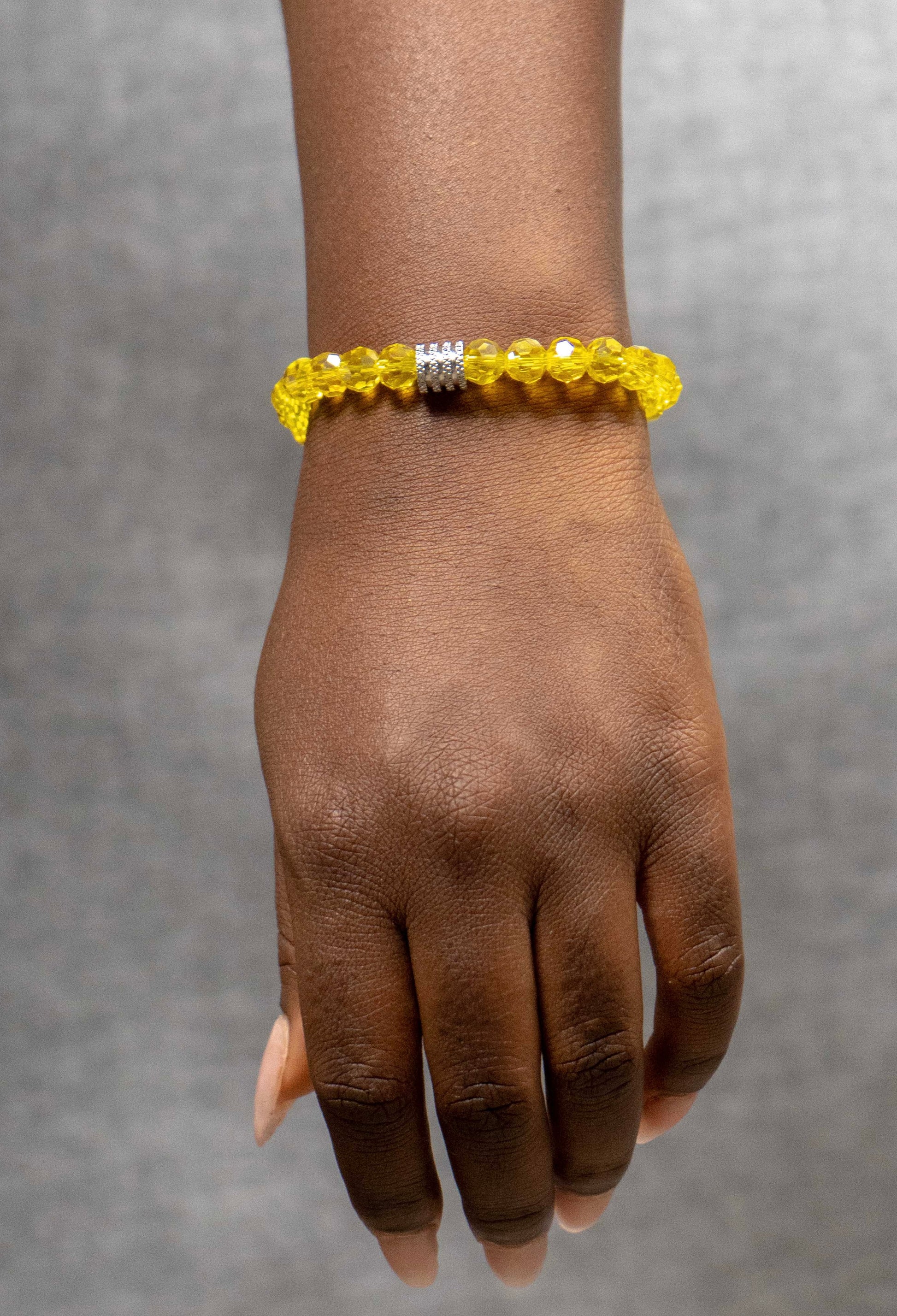 Yellow beaded bracelet